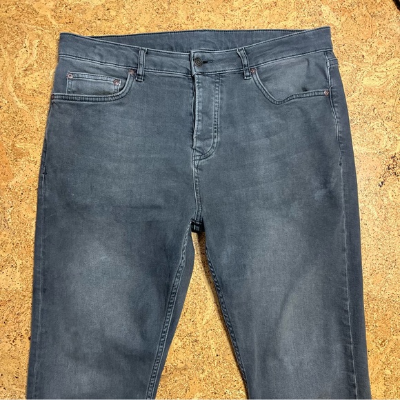 Topman Stretch Tapered Jeans In Washed Black Tint Sz W34 L34 - Picture 7 of 12